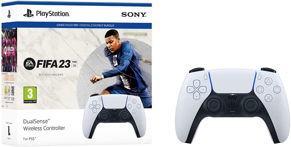 Combo Gamer: Controle DualSense™ White + Jogo FIFA 23 (PS5)
