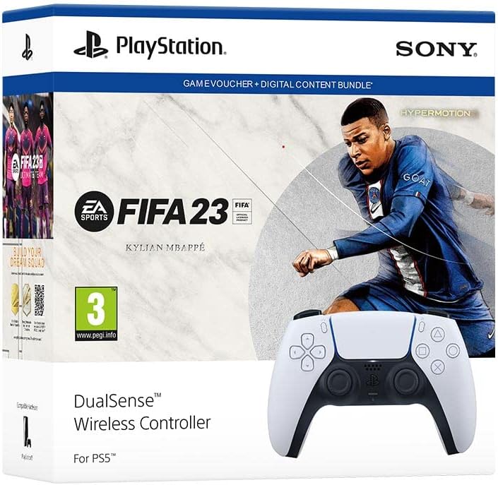 Combo Gamer: Controle DualSense™ White + Jogo FIFA 23 (PS5)