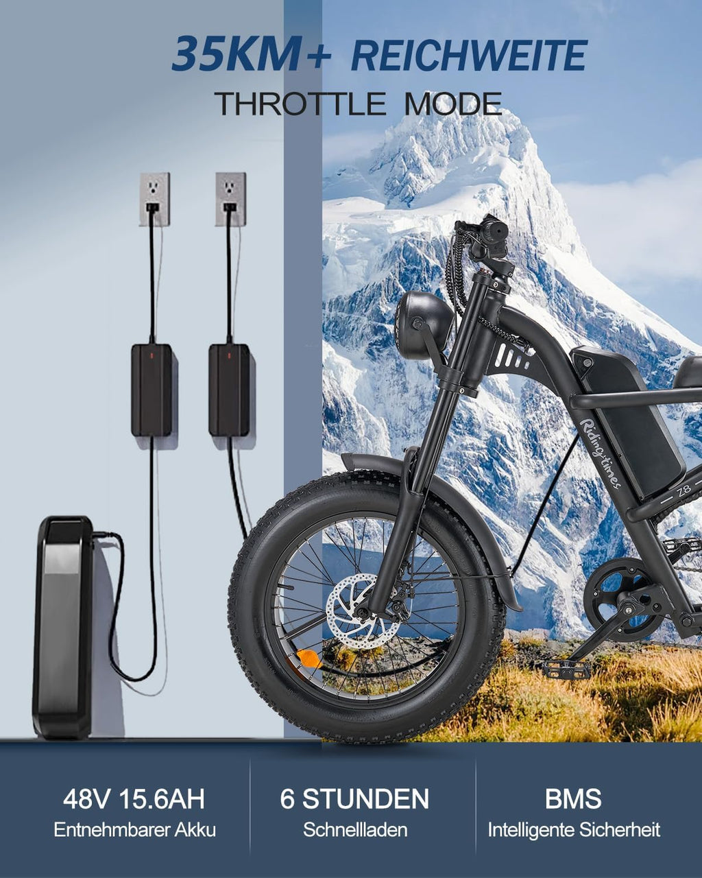 Bicicleta elétrica Ridingtimes Z8