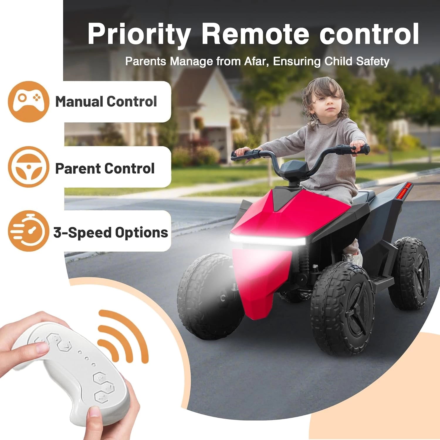 Quadriciclo elétrico de 24V para crianças